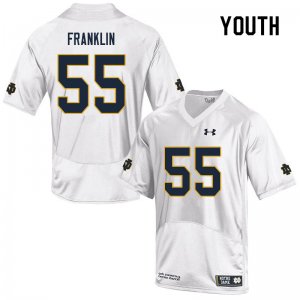Notre Dame Fighting Irish Youth Jamion Franklin #55 White Under Armour Authentic Stitched College NCAA Football Jersey EKM6499WI
